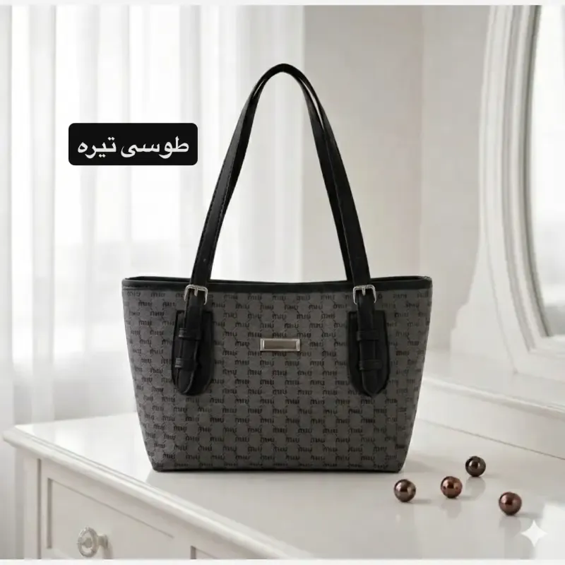 کیف زنانه چرم مصنوعی روزمره اسپرت ابعاد 37 در 24 سانتیمتر - تصویر 4