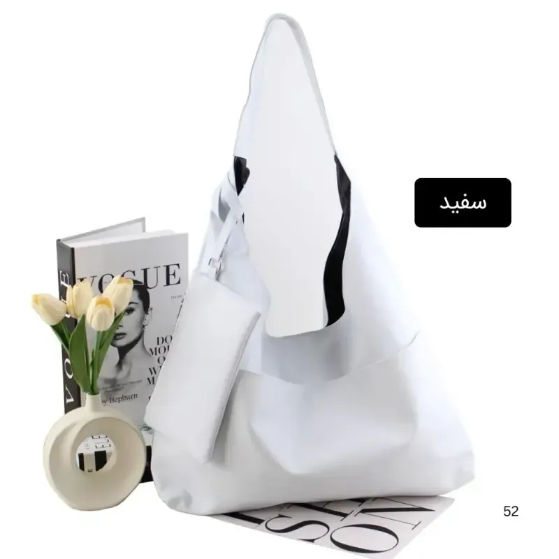 کیف زنانه روزمره و مدرسه چرم مصنوعی مشکی ابعاد 50 در 30 سانتیمتر - تصویر 7