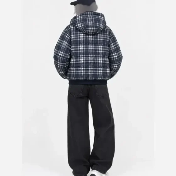 کاپشن چهارخونه جنس بارونی سایز M تا 2XL قد 56