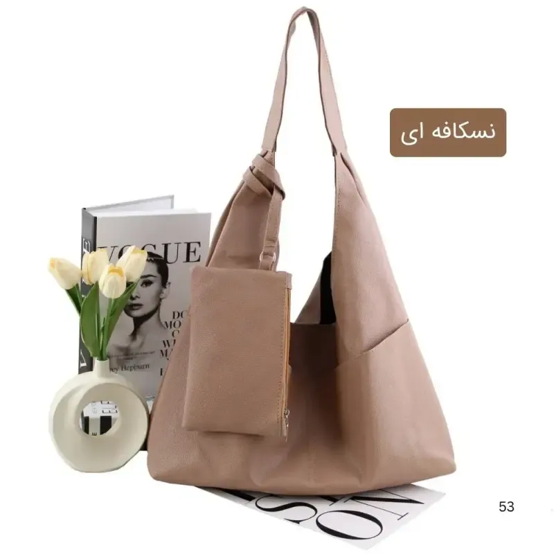 کیف زنانه روزمره و مدرسه چرم مصنوعی مشکی ابعاد 50 در 30 سانتیمتر - تصویر 8