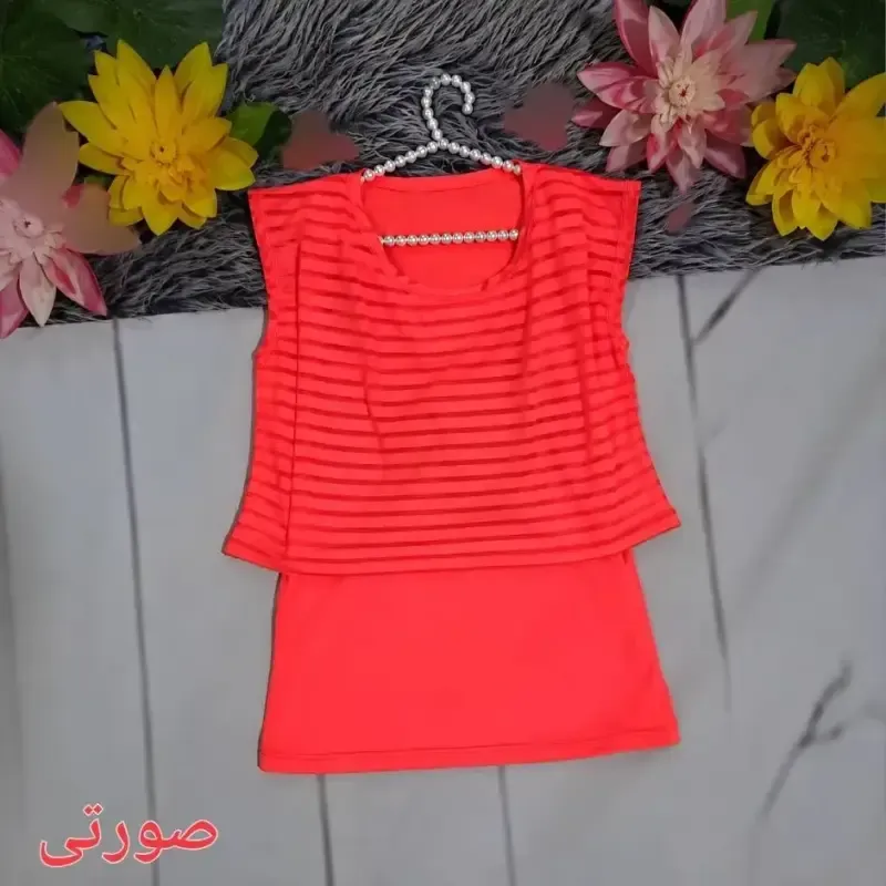 تاپ و کراپ دو پی اس زنانه جنس فلامنت اعلا فری سایز - تصویر 3