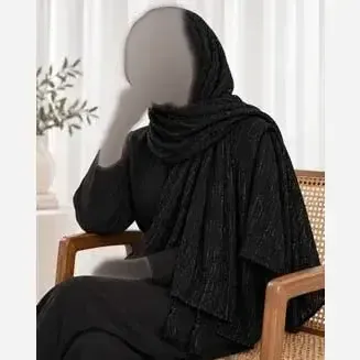 شال نخی برشکا لمه منگوله دار قواره 180 در 54 سانت - تصویر 2