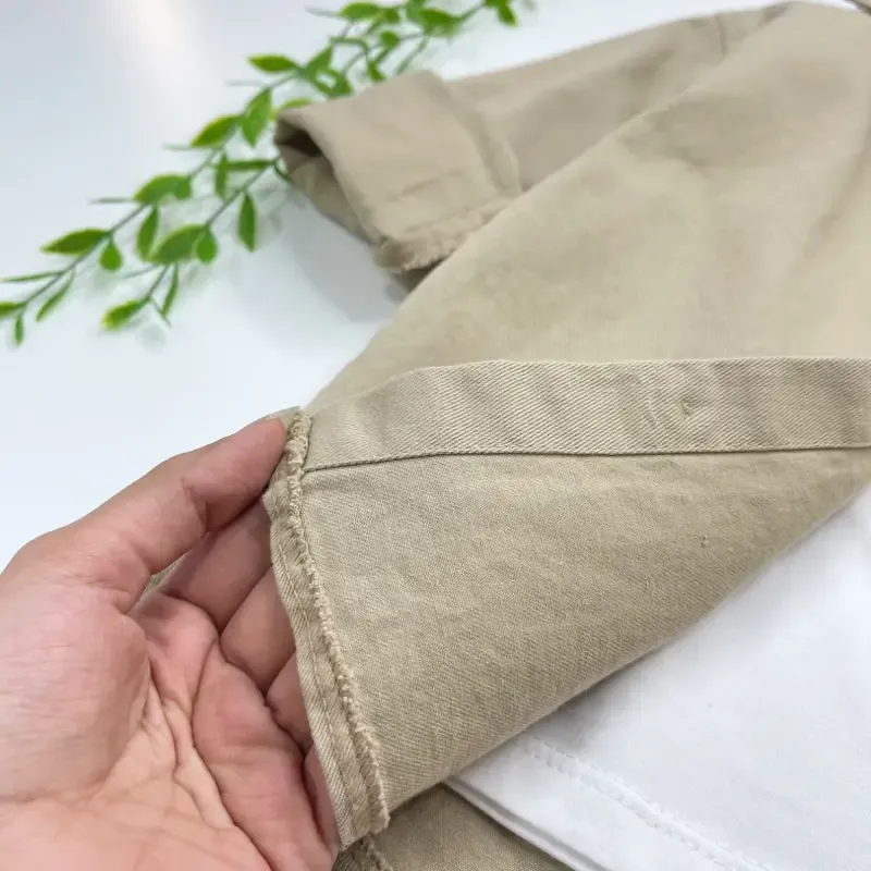 ست پاییزه بچگانه پیراهن کتان و تیشرت 3 تا 12 سال رنگ قهوه ای روشن - تصویر 4