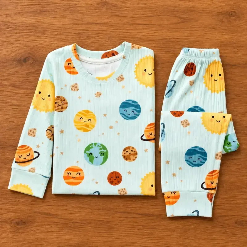 بلوز شلوار ریلی 2 تا 7 سال دخترانه و پسرانه جنس ریلی - تصویر 4