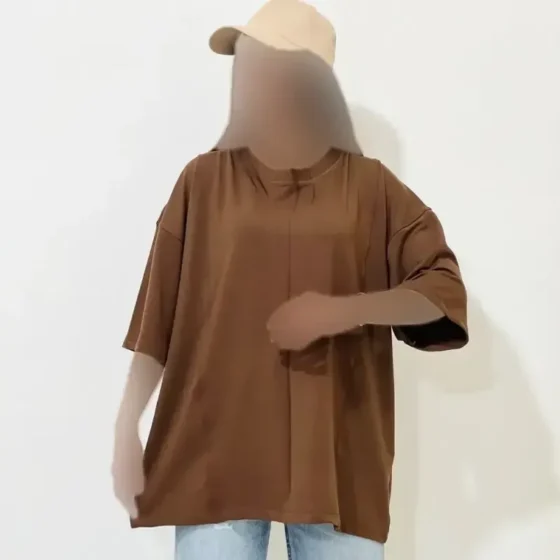 تیشرت باکسی زنانه گلکسی دورسینه 1200 سانت قد 64 سانت