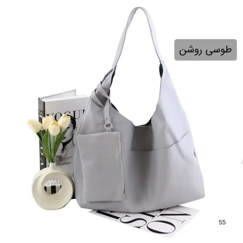 کیف زنانه روزمره و مدرسه چرم مصنوعی مشکی ابعاد 50 در 30 سانتیمتر - تصویر 5