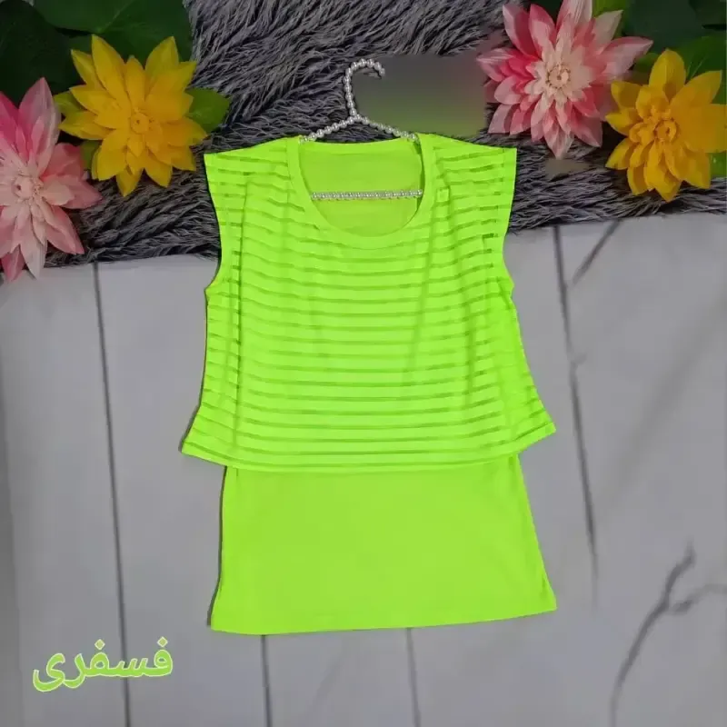 تاپ و کراپ دو پی اس زنانه جنس فلامنت اعلا فری سایز - تصویر 2