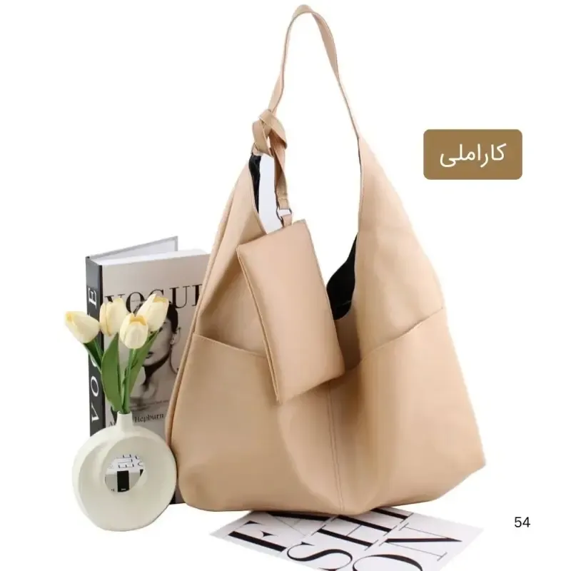 کیف زنانه روزمره و مدرسه چرم مصنوعی مشکی ابعاد 50 در 30 سانتیمتر - تصویر 6