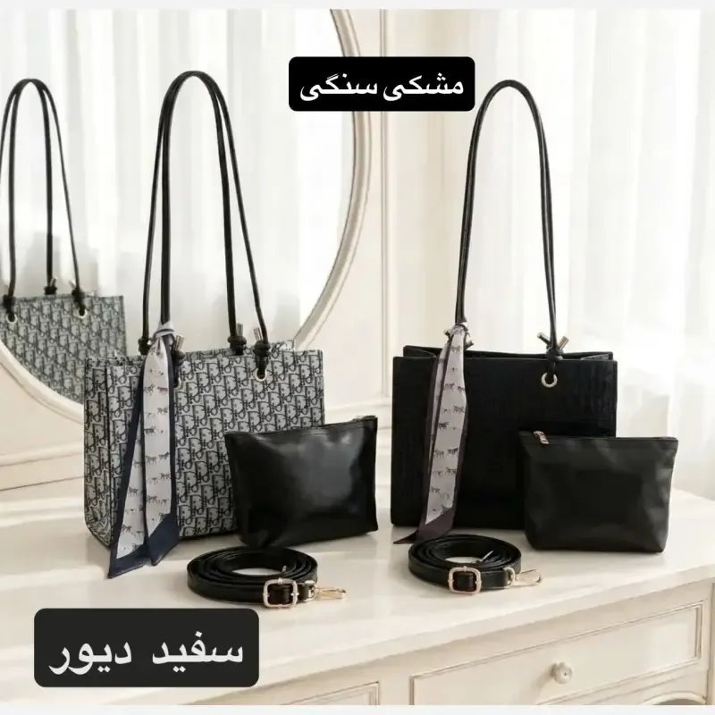 کیف زنانه چرم مصنوعی روزمره مجلسی با بند بلند و آستر ساتن - تصویر 2