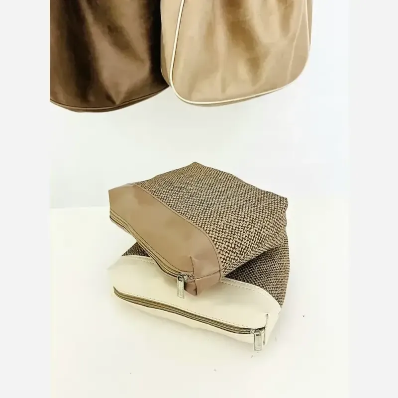 کیف ورینو مگنتی همراه بگ آرایش جیر شکلاتی موکا قرمز - تصویر 8