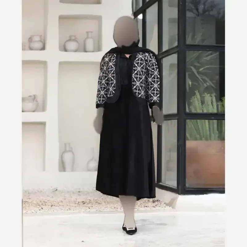 کت تک زنانه مخمل درجه یک خرجکار هندی فری سایز رنگبندی طرح 1 و طرح 2 - تصویر 8