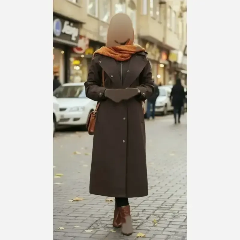 بارانی آستردار زنانه مدل آدرینا کتان زارا سایز 38 تا 50 - تصویر 5